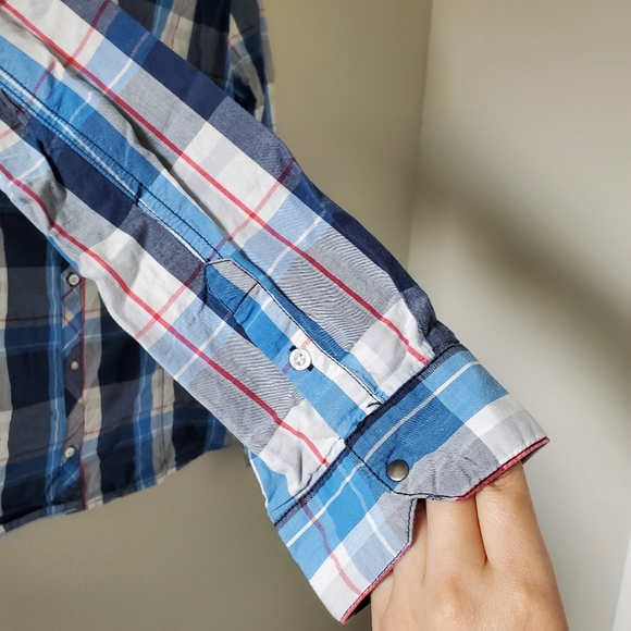 ZARA trafaluc plaid studded longsleeve shirt - Picture 3 of 14